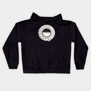 Rotary dial phone Kids Hoodie